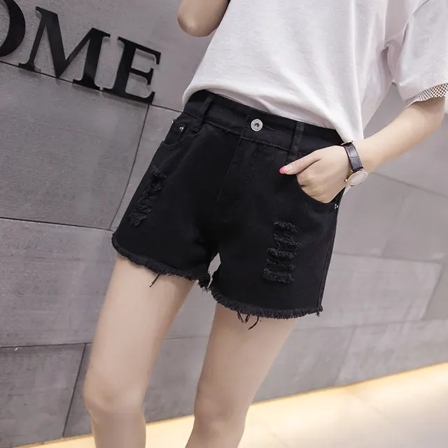 Ladies Fashion Denim Shorts Black - Shop at LoveMi