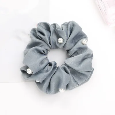Creative rubber band fabric hair accessories hair ring Light Blue - Shop at LoveMi