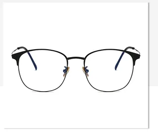 Fashionable boys girls anti blue ray glasses retro glasses for unisex - Black