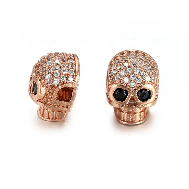 Skull four color bracelet with round hole bead pendant 7 Style - Shop at LoveMi