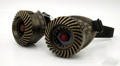Steampunk goggles glasses Golden Red - Shop at LoveMi