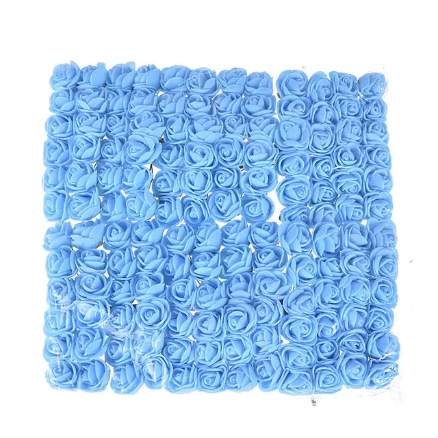 Mini roses 144 artificial flowers for floral arrangement Blue - Shop at LoveMi