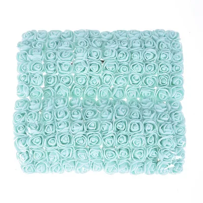Mini roses 144 artificial flowers for floral arrangement Sky Blue - Shop at LoveMi
