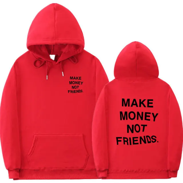 Hooded Sweater For Men And Women Fall Winter Fleece Sweatshirt Jacket Red Ms591 - Shop at LoveMi
