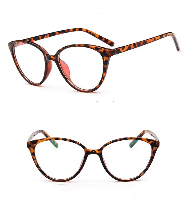 Fashion can be equipped with myopic college wind flat lens Leopard Print - Shop at LoveMi
