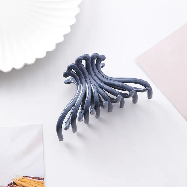 Large bath grab clip simple wild big hair catch ponytail clip Dark Gray - Shop at LoveMi