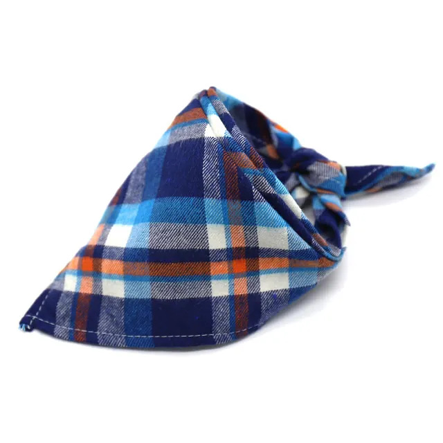 Thick flannel triangle scarf Blue - Shop at LoveMi