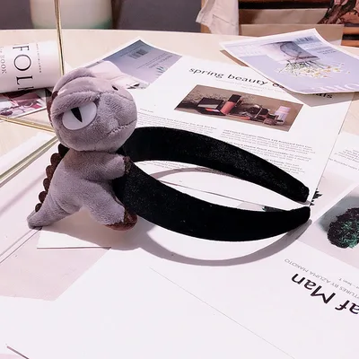 Cute little dinosaur hair tie Grey Headband - Shop at LoveMi