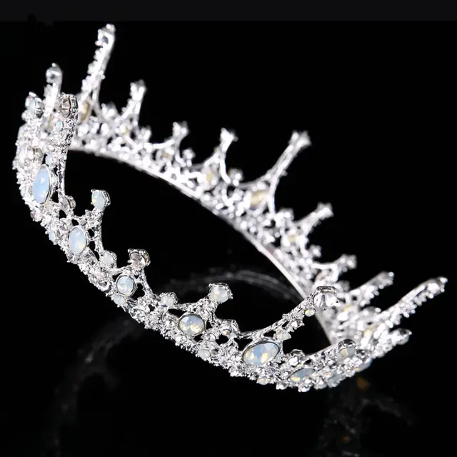 Silver Rhinestone Crown Wedding Accessories Headband Silver - Shop at LoveMi
