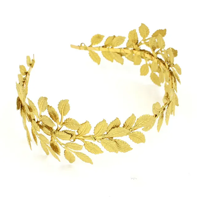 Golden leaf handmade bridal headdress Golden - Shop at LoveMi