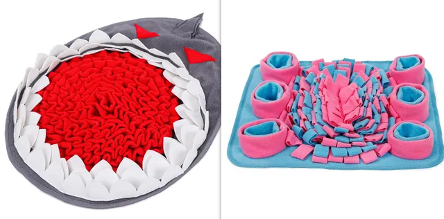 Dog Sniffing Mat Dog Puzzle Toy Pet Snack Feeding Mat Boring Interactive Game Training Blanket Snuffle Feeding Training Mat Set2 - Shop at LoveMi