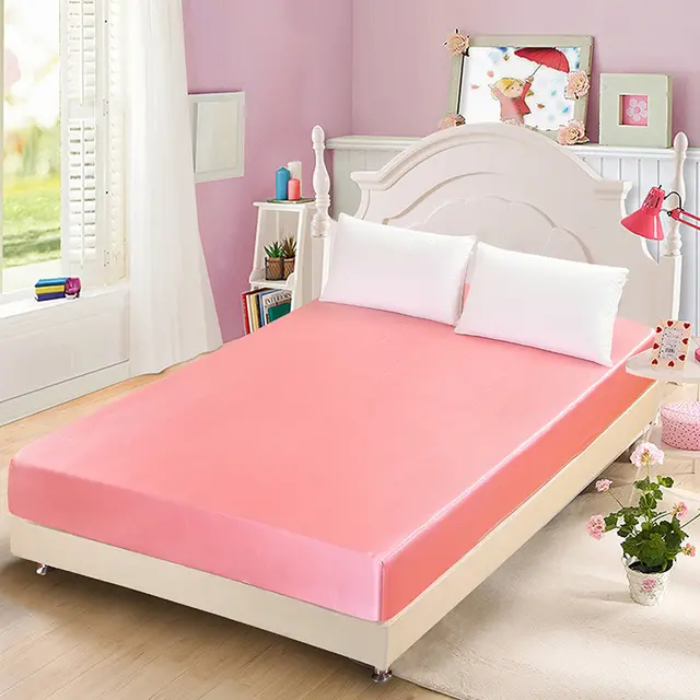 Silk bed sheet mattress Deep Pink - Shop at LoveMi
