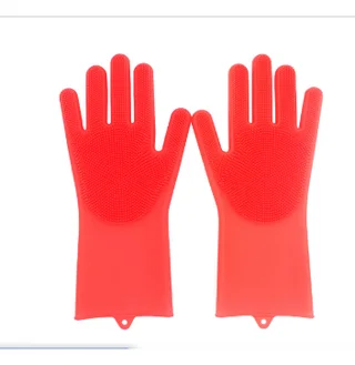Housework Kitchen Cleaning Gloves - Red 3Double