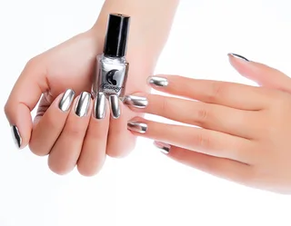 Stainless Steel Color Mirror Silver Nail Polish - Mirror Silver - View 1