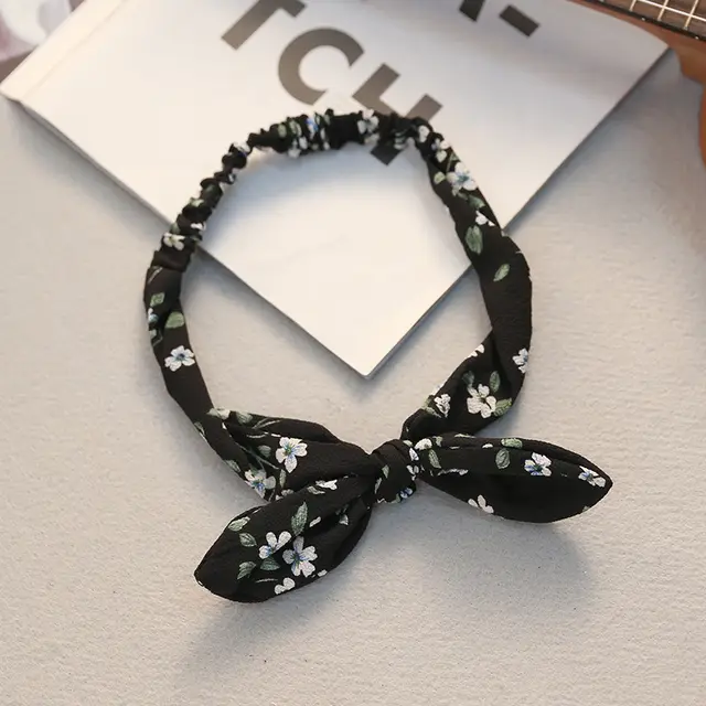 Big bow tie bunny ears headband 3Color - Shop at LoveMi
