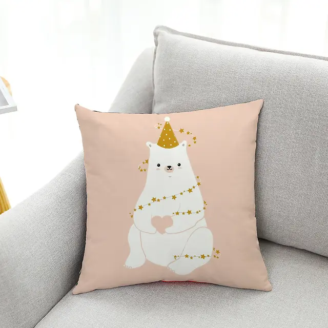 Cute polar bear super goose down car sofa hug pillowcase - Shop at LoveMi
