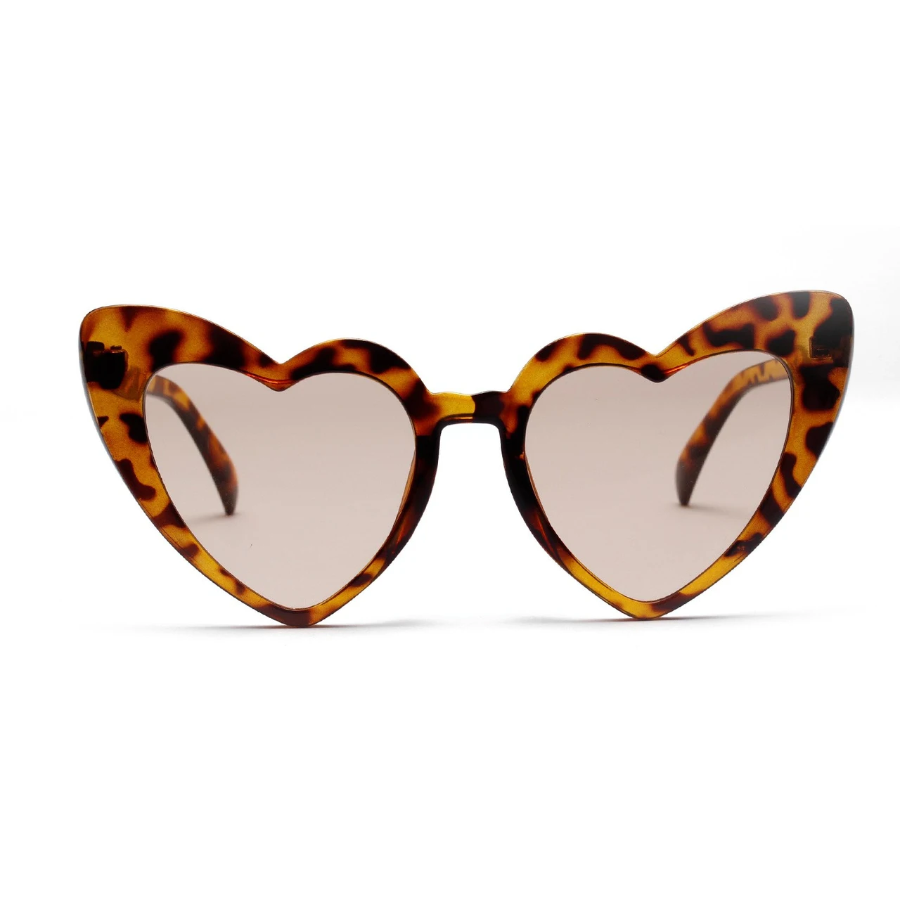 Love Sunglasses Big Heart Sunglasses Europe and America Popular Heart Shape Glasses - Tortoiseshell