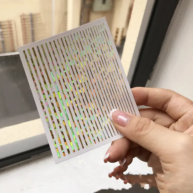 Nail art fluorescent line adhesive stickers Gold - Shop at LoveMi