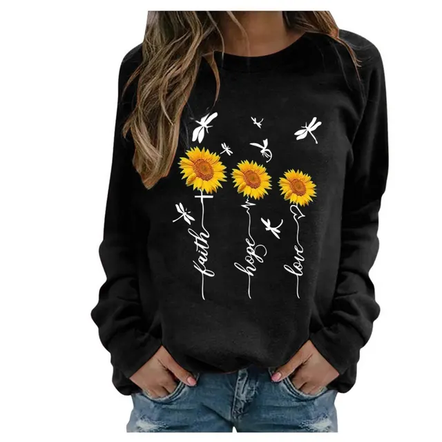 Christmas Jumpers Winter Sweatshirts Knitted top Black - Shop at LoveMi