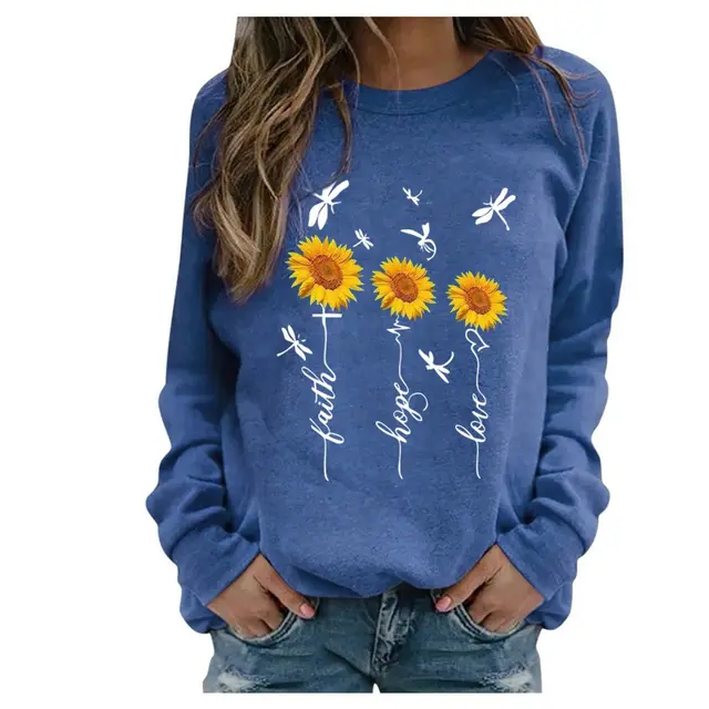 Christmas Jumpers Winter Sweatshirts Knitted top Blue - Shop at LoveMi