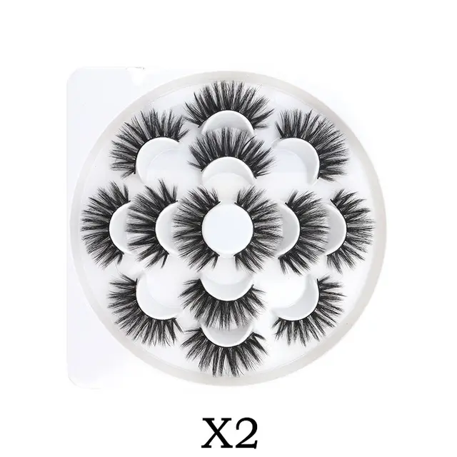 7 pairs of 3D false eyelashes 2Pcs A46 - Shop at LoveMi