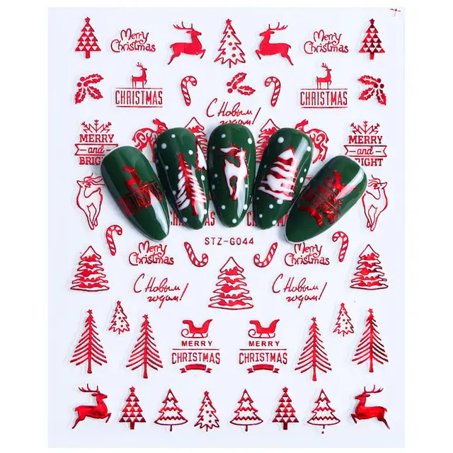 Nail decal jewelry G044 Red - Shop at LoveMi