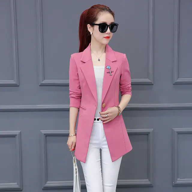 Slim women's suit jacket Pink - Shop at LoveMi