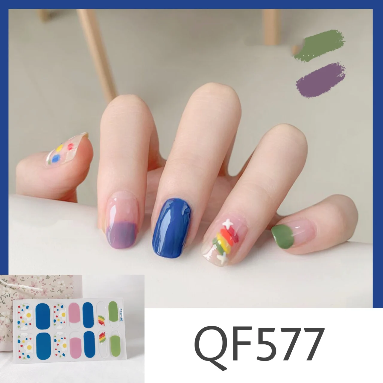 Peelable nail stickers - Qf577