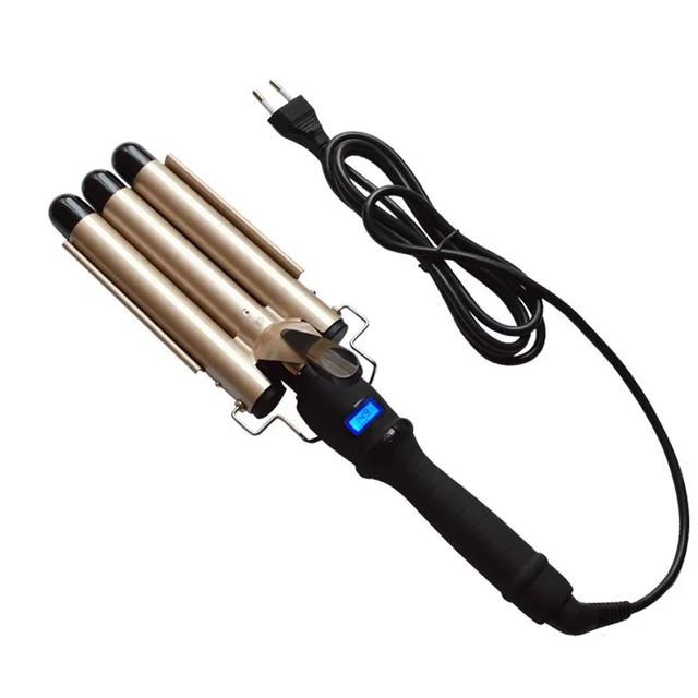 Hair Curling Iron LCD Display Gold - Shop at LoveMi