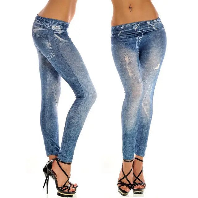 Women's Slimming Denim Jeans And Pencil Pants Blue - Shop at LoveMi