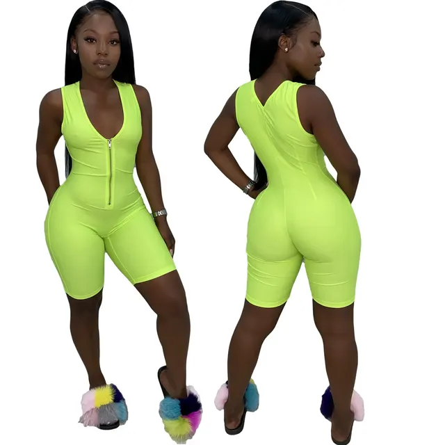 Leisure sports jumpsuit Yellow - Shop at LoveMi