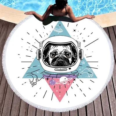 3D printed cat and dog beach towel 5Style 150X150Cm - Shop at LoveMi