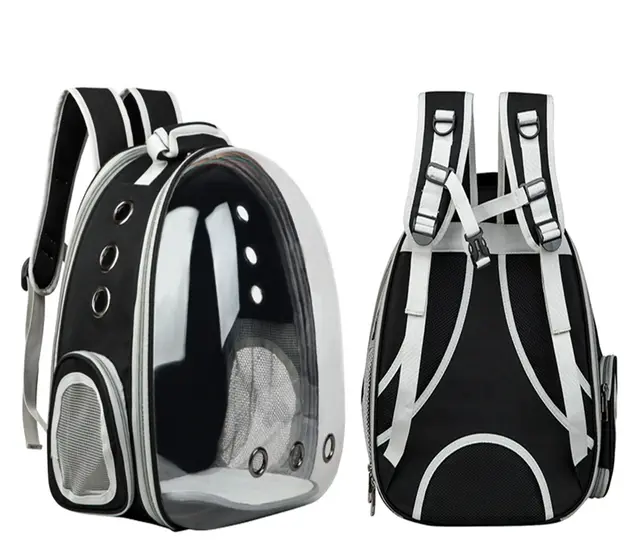Cat backpack transparent space capsule Black - Shop at LoveMi