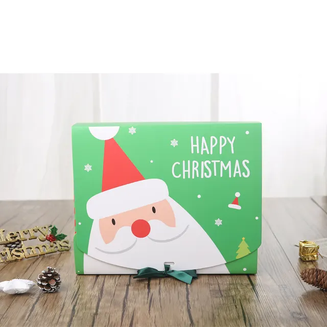 Christmas packing night gift tote bag gift bag box Large Box Green - Shop at LoveMi