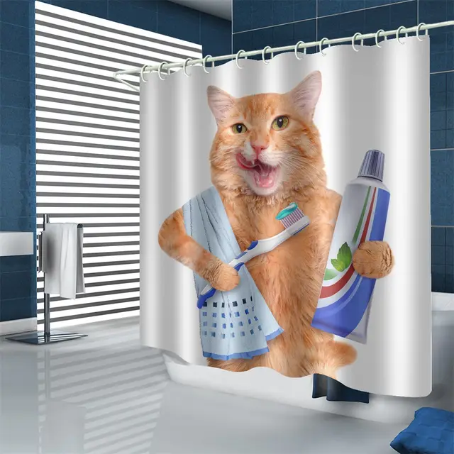 Waterproof polyester shower curtain Toothpaste - Shop at LoveMi