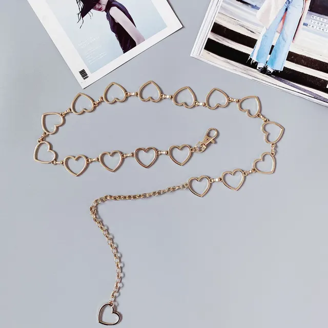 Metal love circle waist chain Golden Heart - Shop at LoveMi
