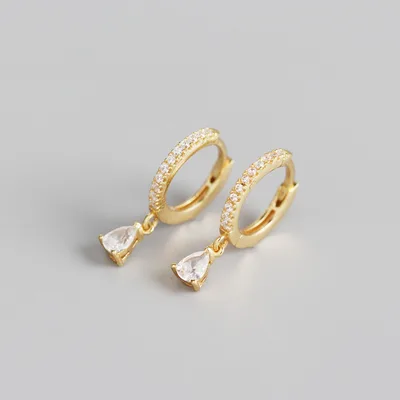 French style wind ear button and silver ear nail Gold - Shop at LoveMi