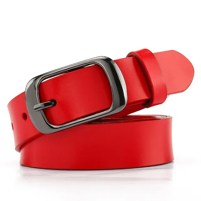 Ladies elastic leather belt Red - Shop at LoveMi