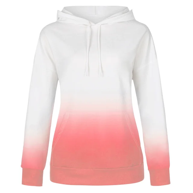 Tie dye print hooded long sleeves Pink - Shop at LoveMi