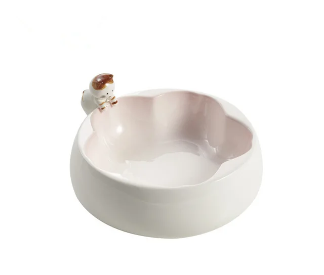 Pet drinking water bowl dog bowl rice bowl Pink - Shop at LoveMi