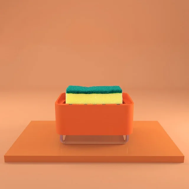 Cleaning brush automatic soap box Orange - Shop at LoveMi