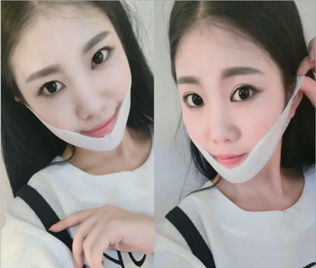 4D Double V Face Hanging Ear Face Paste Hydrogel Mask Lifting Firming Thin Masseter Double Chin Mask Lmn Single V Mask - Shop at LoveMi