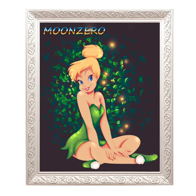 New 3D Diy Diamond Painting Cartoon Tinker Bell Full Square Rhinestones Cross Stitch Crystal Mosaic Embroidery Home Decoration Square - Shop at LoveMi