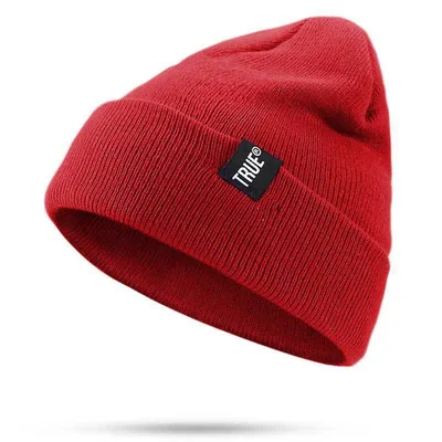 Fashionable hip hop autumn and winter warm knitted hat Wine Red - Shop at LoveMi