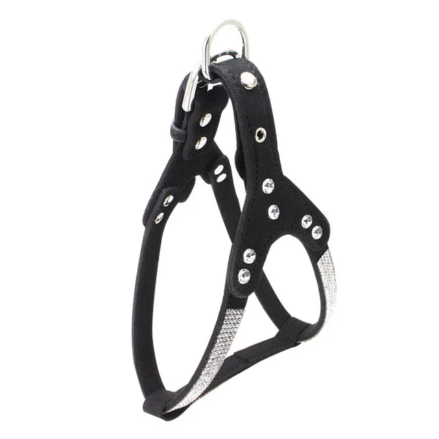 Rhinestone pet chest strap Black - Shop at LoveMi