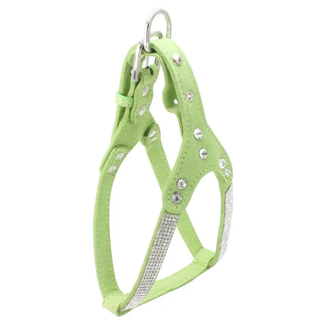 Rhinestone pet chest strap Green - Shop at LoveMi