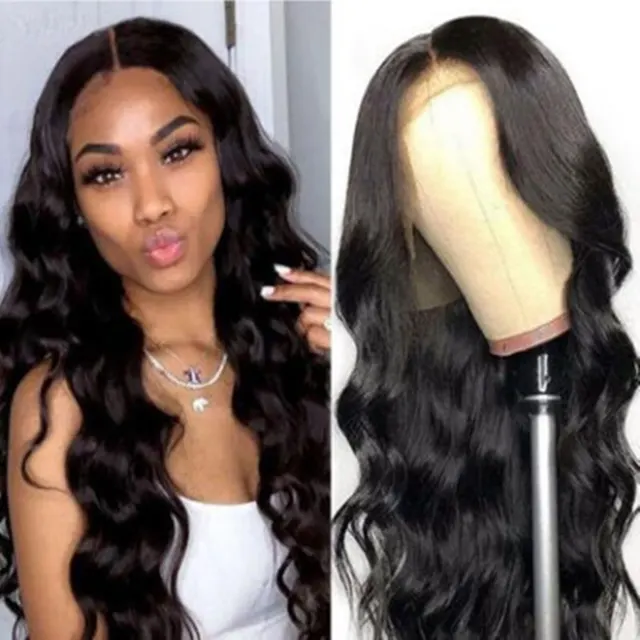 Medium Length Curly Hair With Big Black Waves Black - Shop at LoveMi