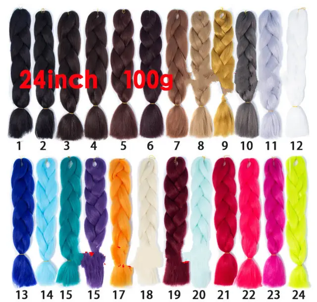 African black braid hair braid hair braid high temperature wire braid hair African wig 17 (Orange) - Shop at LoveMi