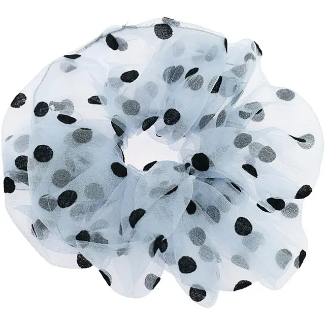 Dot rubber band large intestine ring Lake Blue - Shop at LoveMi