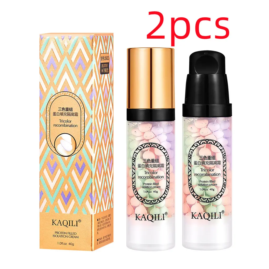 Rainbow Tricolor Makeup Base - Color 2Pcs